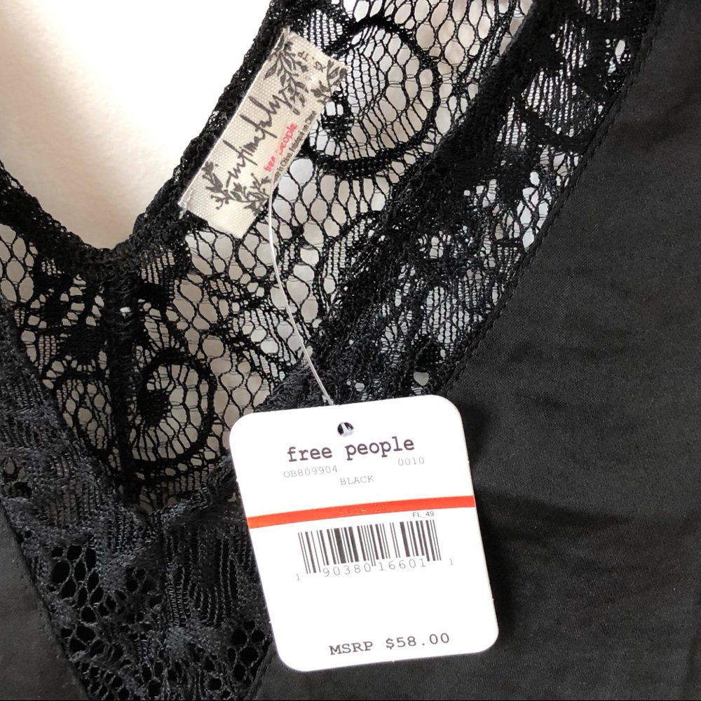 NWT Free People All In My Head Camisole Black Lace XS - Picture 4 of 5